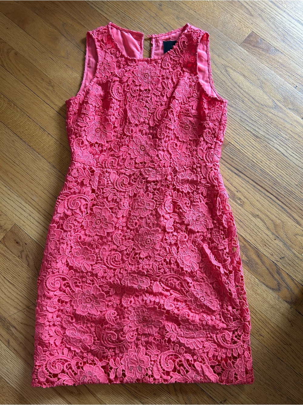 J. Crew Sleeveless Pink Lace Sheath Dress